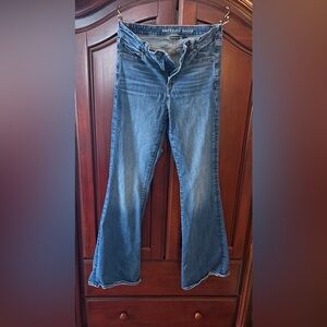 American Eagle Outfitters Women's Flare Blue Jeans